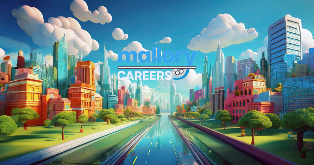 Mallory Careers cityscape with logo