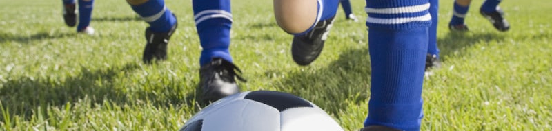 Junior sports soccer match.