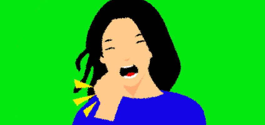 Woman coughing
